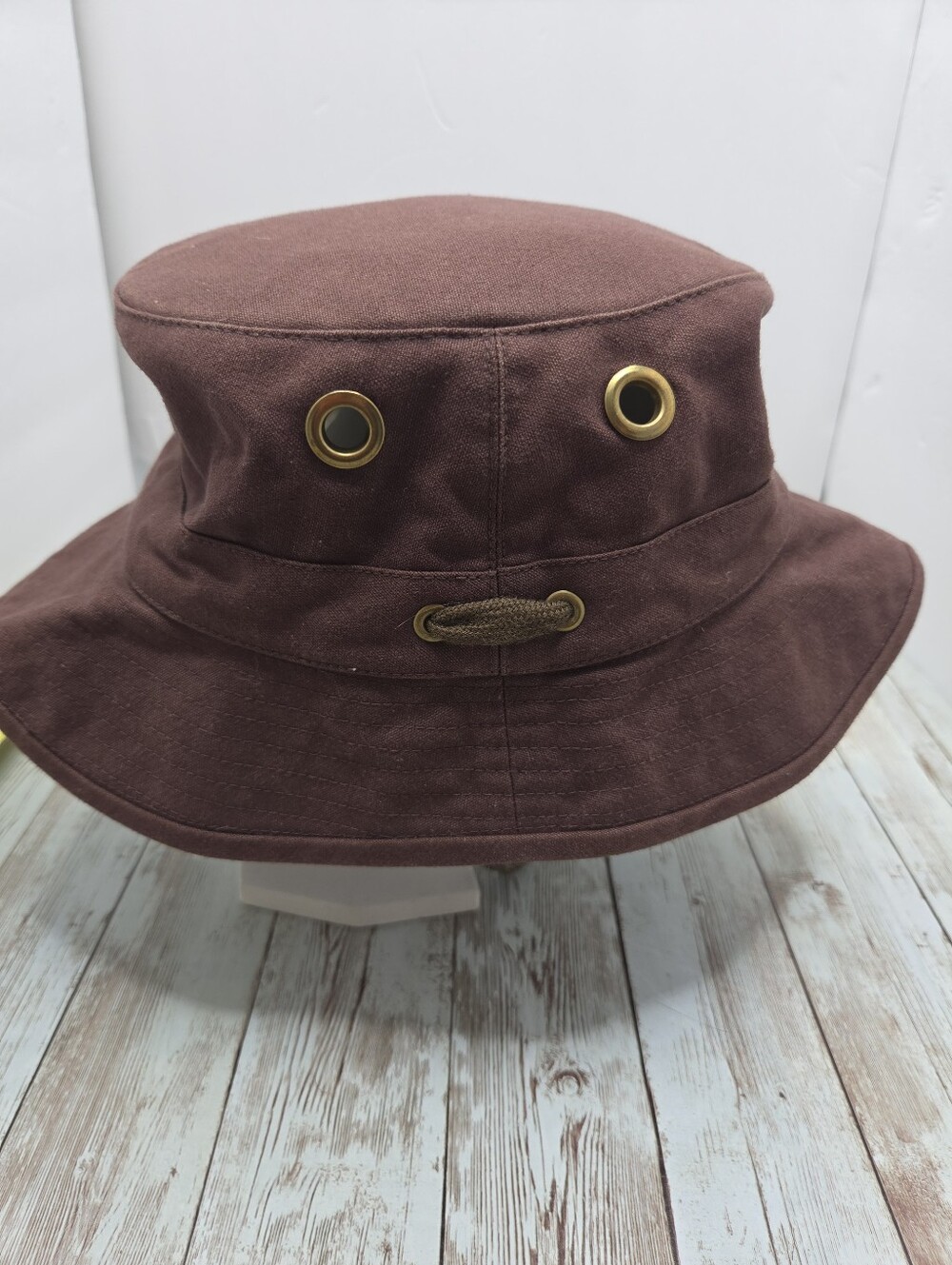 🤠 Tilley Endurables Cotton Duck Bucket Hat Brown Size 7 1/2 Made in Canada ☀️